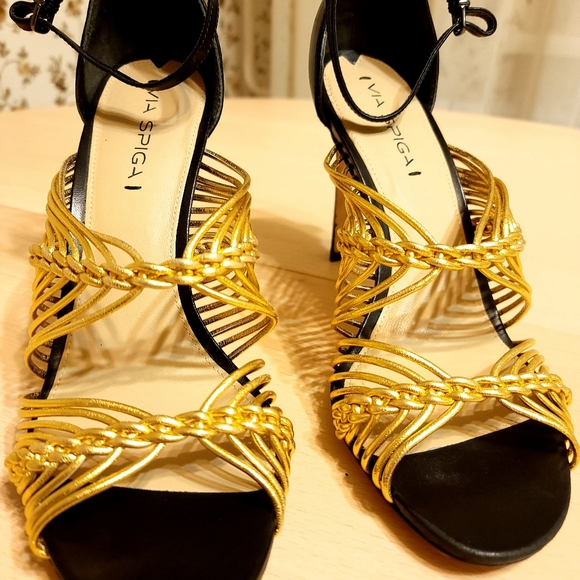 VIA SPIGA Ancle Strap Leather Sandals US 10 NWT - Picture 3 of 4